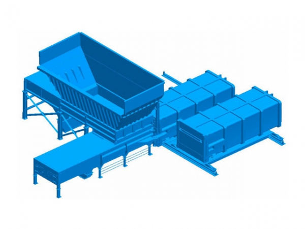 分體式水平壓縮垃圾站(二次輔推預壓) 分體式水平壓縮垃圾站(二次輔推預壓)